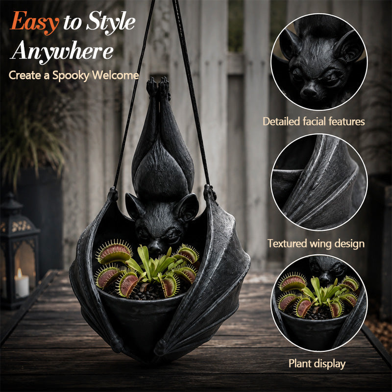🦇 Spooky Bat Hanging Basket | Instant Halloween Porch Vibes