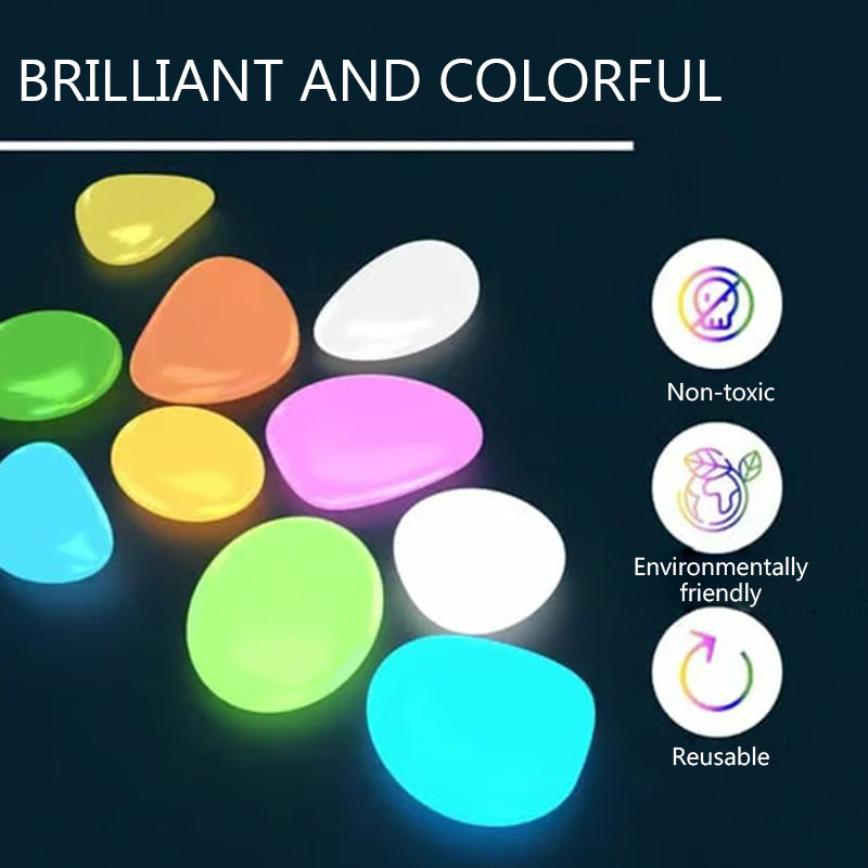 💥Glow-in-the-dark Rocks: illuminate your exterior with an enchanting glow!