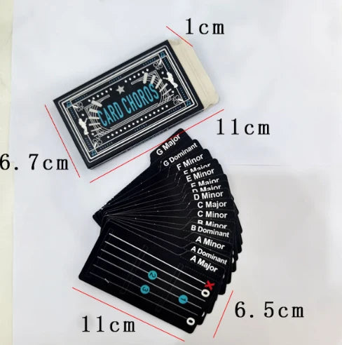 🎸 Guitar Chord Cards for Beginners –   For Right & Left-Handed Players ✨ (15Pcs )