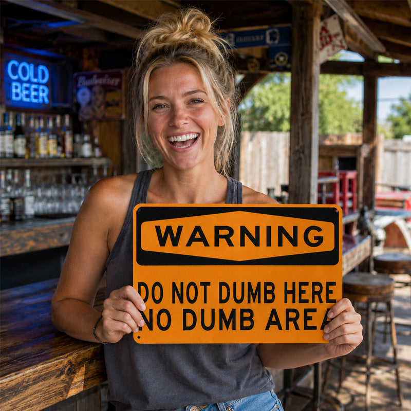 😂 Sarcastic Warning‑Style Wall Sign | Funny Garage, Man‑Cave & Workshop Conversation‑Starter Decor