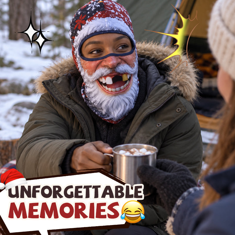 🎣🎄 Christmas Funny Fishing Face Cover – Festive Prank Mask For Anglers!