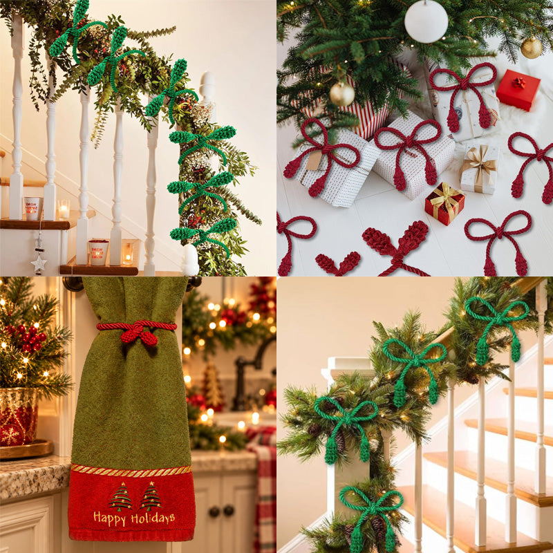 🎄Christmas Wreath Fastening Ties | Reusable Holiday Decor Securing Cords