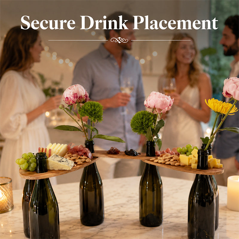 Artisanal Wine Flight Serving Tray Set - Unique Drink Holders for Entertaining✨🍷