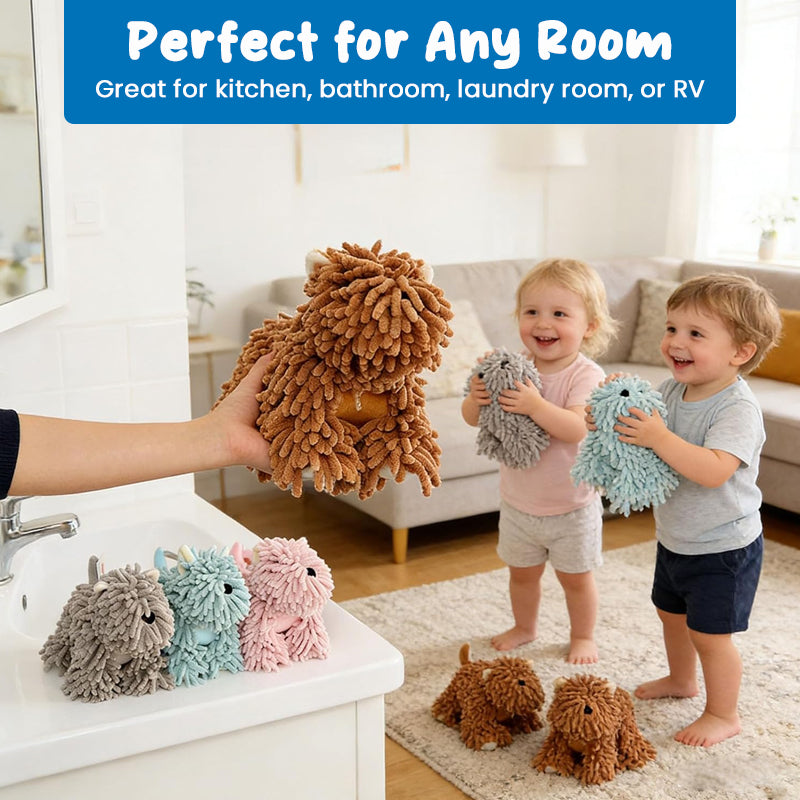 🐶Cute Dog Hand Towel – Ultra Absorbent Hanging Microfiber Drying Towe