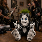 🤘 Rock‑On Gesture Face Succulent Planter, Quirky Rock‑and‑Roll Plant Pot