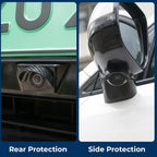 🚗 Rear‑View Camera Rain Shield Cover ✨ Carbon‑Style Splash & Dust Protector