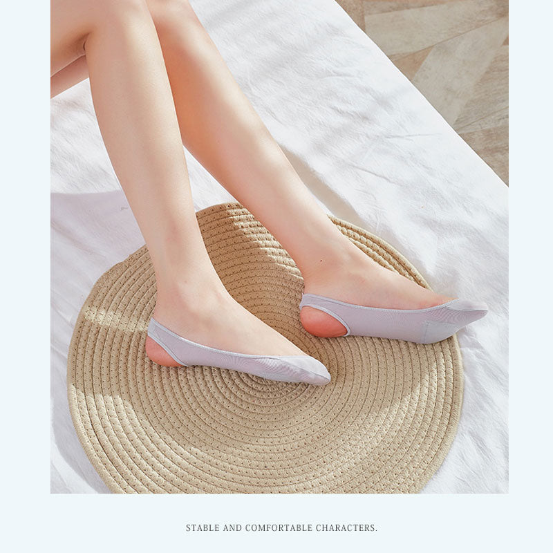 ⏰Limited-time offer: Buy one, get one free💃Sponge Pad Sling Ice Silk Crew Socks
