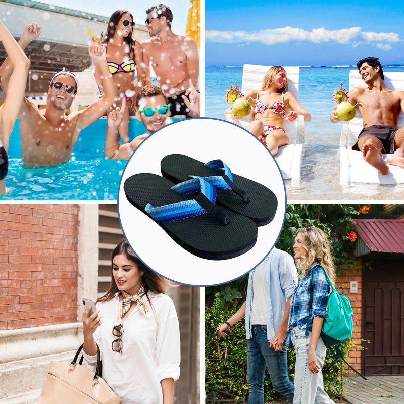 😜Funny Footprint Pattern Platform Flip Flops