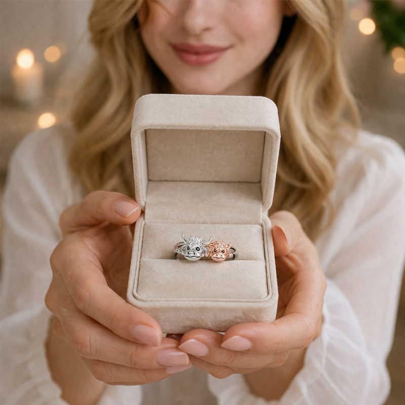 💗LIMITED TIME SALE 50% OFF💍Highland Cow Guardian Ring