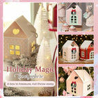 🏠 Christmas Cottage Gift Box – Reusable House‑Shaped Festive Present Packaging