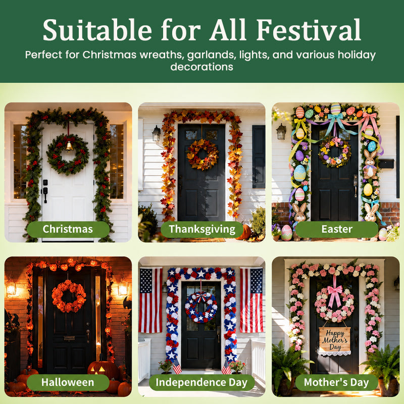 🎄Adjustable Christmas Wreath Hanger Rod