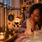 📚 Hanging‑Style Xmas Shelf Lamp, Santa / Reindeer / Snowman For Cozy Reading Nook Holiday Styling