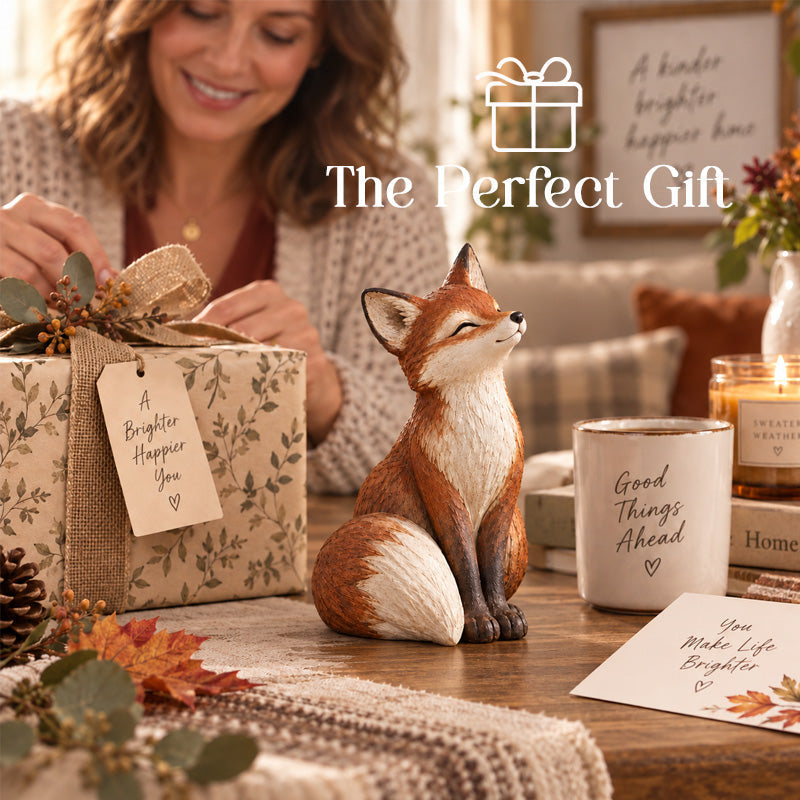 🦊 Rustic Red Fox Figurine | Bring Woodland Warmth Into Your Home