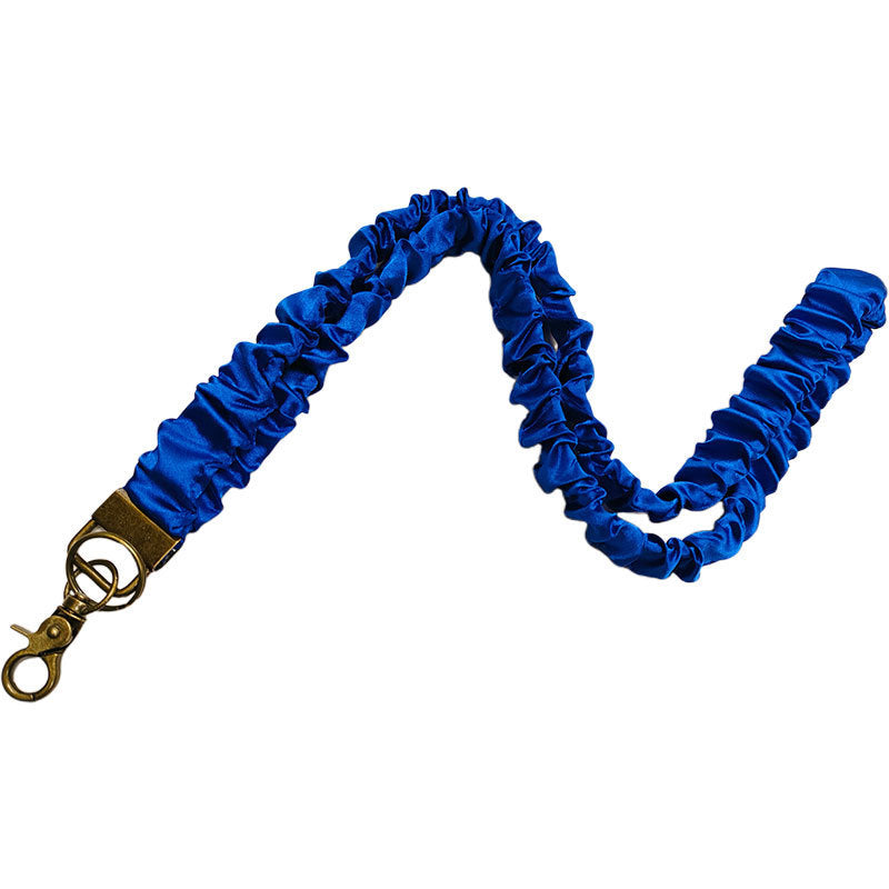 ✨Handmade Pleated Fabric Phone Lanyard with Metal Clasp - Long Neck Strap & Decorative Chain