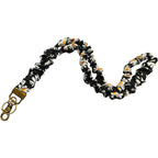 ✨Handmade Pleated Fabric Phone Lanyard with Metal Clasp - Long Neck Strap & Decorative Chain