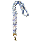 ✨Handmade Pleated Fabric Phone Lanyard with Metal Clasp - Long Neck Strap & Decorative Chain