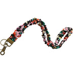 ✨Handmade Pleated Fabric Phone Lanyard with Metal Clasp - Long Neck Strap & Decorative Chain