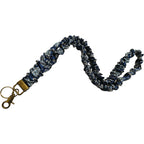 ✨Handmade Pleated Fabric Phone Lanyard with Metal Clasp - Long Neck Strap & Decorative Chain