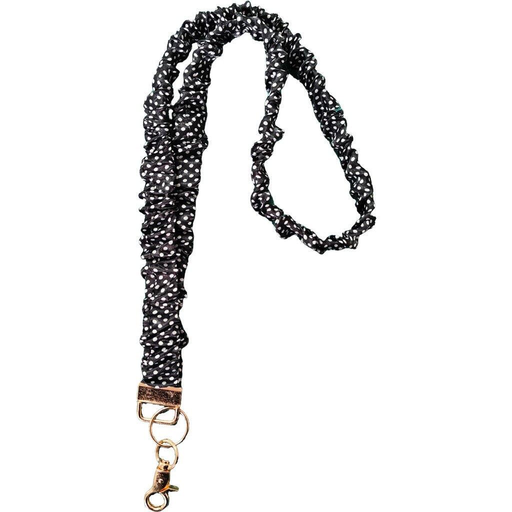 ✨Handmade Pleated Fabric Phone Lanyard with Metal Clasp - Long Neck Strap & Decorative Chain