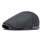 Men's Breathable Mesh Flat Cap – Adjustable Newsboy Ivy Beret Summer Hat