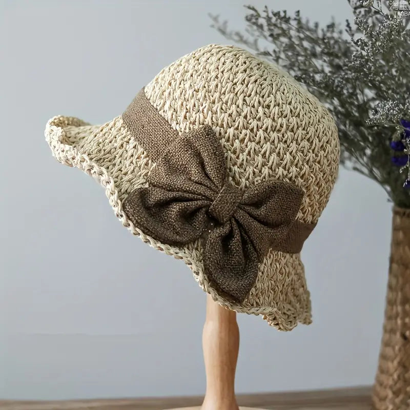 🌷Special Price Only ￡10.99!!🌷Elegant Woven Straw Sun Hat with Bow