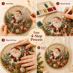 🌸🌻🍂🎄 Four Seasons & Holiday Pearl Art Hanging Wreath Kit | Luxury Flocked Canvas with Scratch-Resistant Non-Fading Pearl Beads DIY Handmade Seasonal Decor 💎