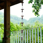 🍄 Vintage Iron Mushroom Rain Chain | Rustic Outdoor Decor & Wind Chime
