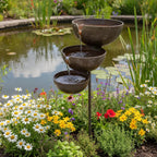 🌧️ Self-filling bird bath using rainwater 🐦 Weatherproof, for outdoor gardens