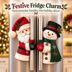 🎅Christmas Santa & Snowman Plush Fridge Handle Huggers | Kitchen Holiday Decor