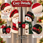 🎅Christmas Santa & Snowman Plush Fridge Handle Huggers | Kitchen Holiday Decor