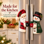 🎅Christmas Santa & Snowman Plush Fridge Handle Huggers | Kitchen Holiday Decor