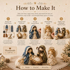 ✨ DIY Patchwork Nativity Scene Sewing Kit
