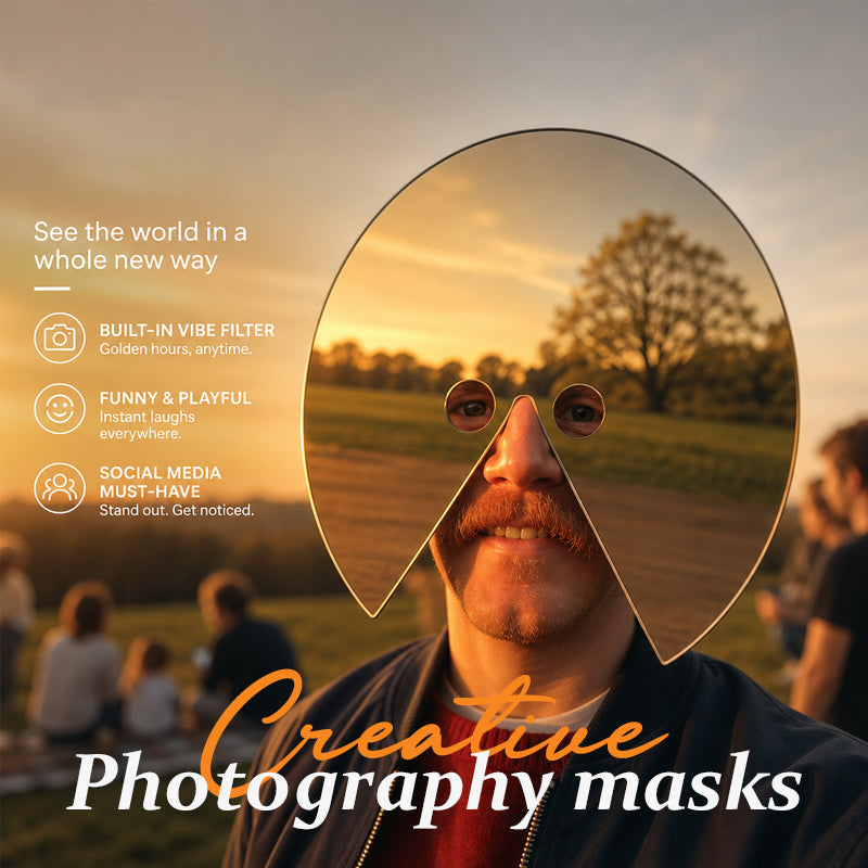 😜Novel Mirror Face Mask for Creative Outdoor Photography