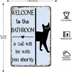 🔥Last day 50% off – Vintage black and white cat wall art