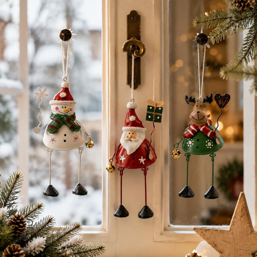 🌲✨ Hand-Painted Dangling Leg Christmas Ornaments