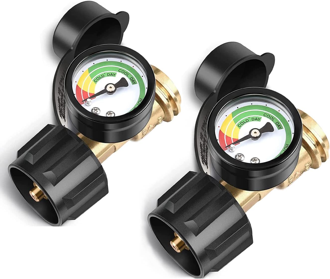 🔥Universal Propane Tank Gauge for 5-40 Pound LP Tanks | Gas Level Indicator for Grill, Heater, RV Camper, QCC1/Type 1 Connection