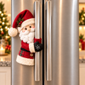 🎅Christmas Santa & Snowman Plush Fridge Handle Huggers | Kitchen Holiday Decor