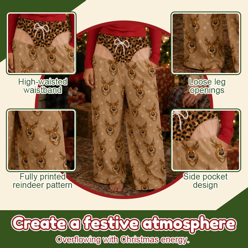 🎄 Playful‑Print Christmas Holiday Pants – Stand‑Out Festive Party Wear