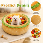 🍔 Elegant Collectible Hamburger Shaped Pet Cave Bed | Novelty Plush Holiday Home Decor Gift for Pet Lovers