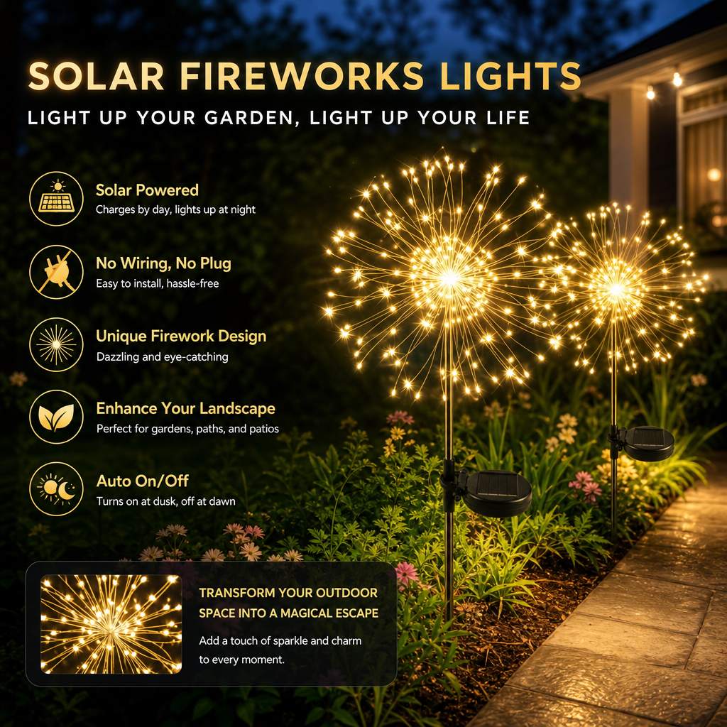 ☀️Outdoor Solar Fireworks Lights