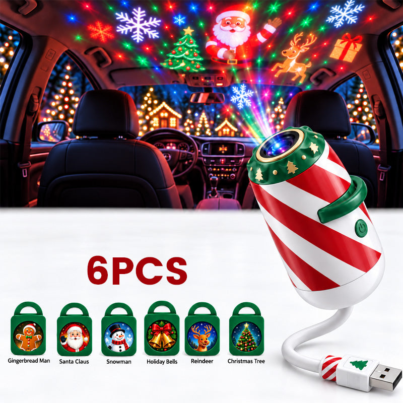 🎄Christmas Car Projection Light | Festive Holiday Projector for Vehicle & Home