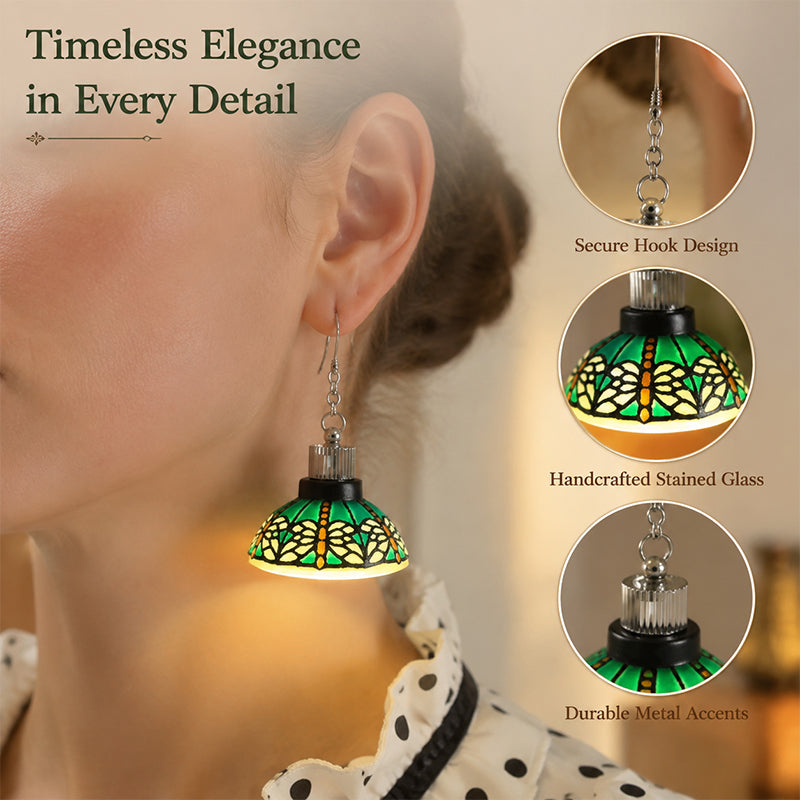 💡✨ Elegant Collectible Handmade Mini Vintage Lamp Dangle Earrings | Unique Holiday Statement Jewelry Gift for Her