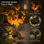 🦋 Solar Butterfly Stake Light｜Soft Night‑Time Glow For Your Garden