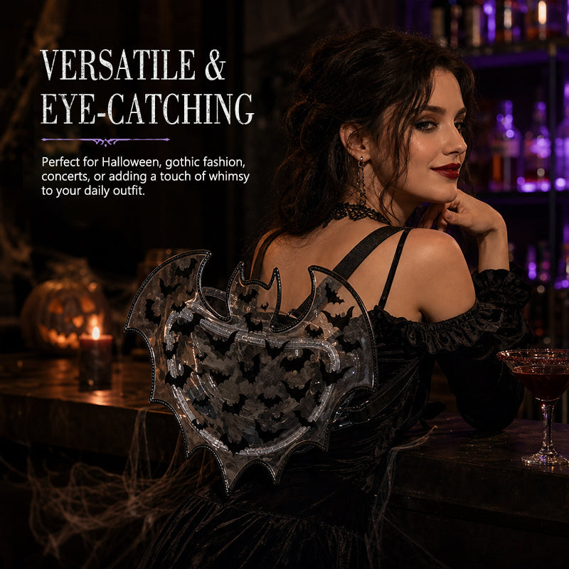 Spooky Chic Bat Wing Handbag - Perfect Halloween & Goth Accessory 🦇