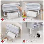 ✨ Dual Cling Film & Paper Towel Dispenser — Tidy Up Your Kitchen Counter!