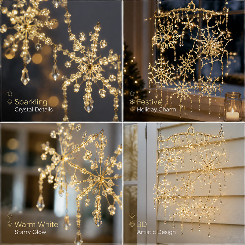 ❄️Dazzling Crystal Snowflake Chandelier