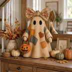 🎃Whimsical Patchwork Ghost Decor