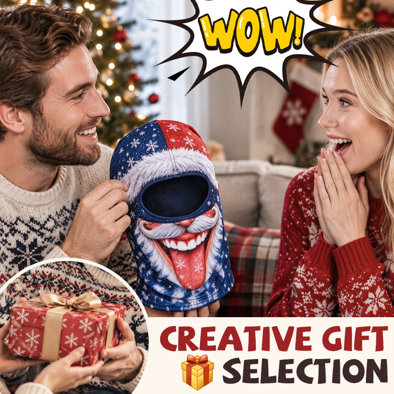 🎣🎄 Christmas Funny Fishing Face Cover – Festive Prank Mask For Anglers!