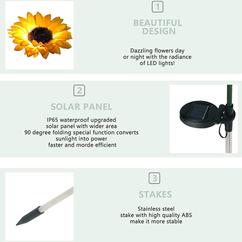 🌻 Light up your summer with sunflower lanterns! ✨ Solar-powered garden lanterns with LED lights – 50% off now!