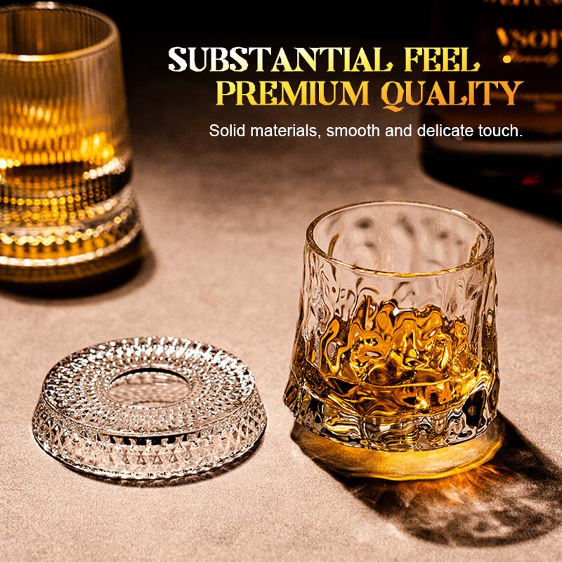 ✨Luxury Rotating Whiskey Glass · Crystal Spin Collection🍸